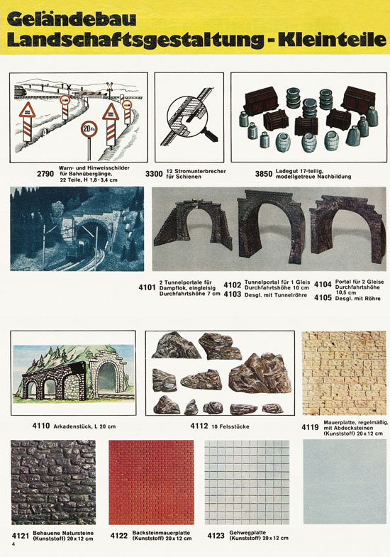 Seite 4 Kibri Modellbahn-Zubehör H0 + N Katalog 1974-1975