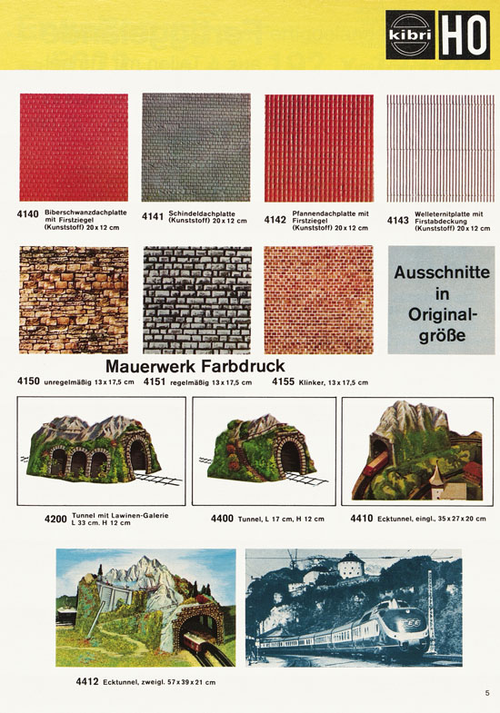 Kibri Modellbahn-Zubehör H0 + N Katalog 1974-1975