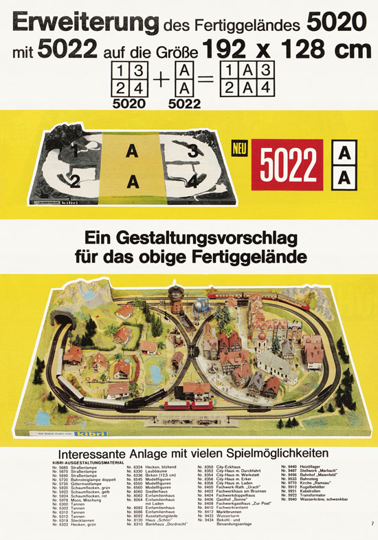 Kibri Modellbahn-Zubehör H0 + N Katalog 1974-1975