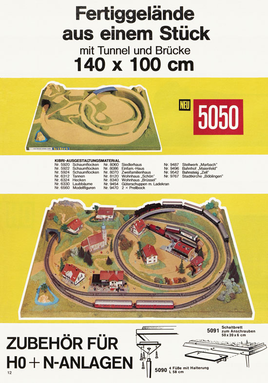 Seite 12 Kibri Modellbahn-Zubehör H0 + N Katalog 1974-1975