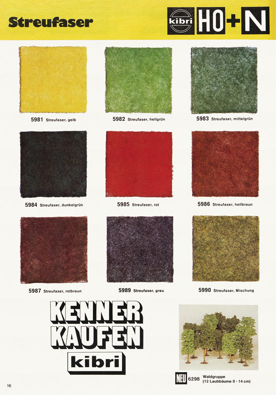 Seite 16 Kibri Modellbahn-Zubehör H0 + N Katalog 1974-1975
