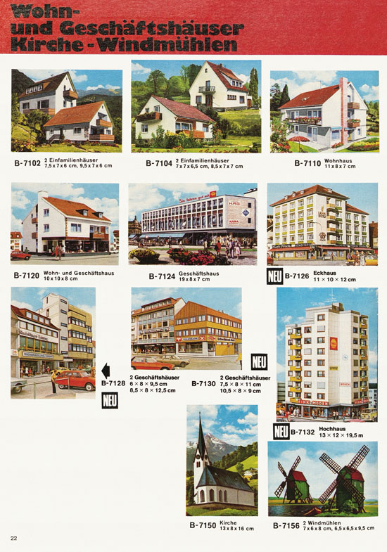 Seite 22 Kibri Modellbahn-Zubehör H0 + N Katalog 1974-1975