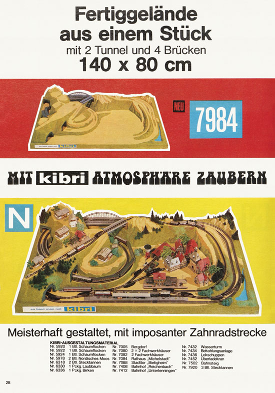 Seite 28 Kibri Modellbahn-Zubehör H0 + N Katalog 1974-1975
