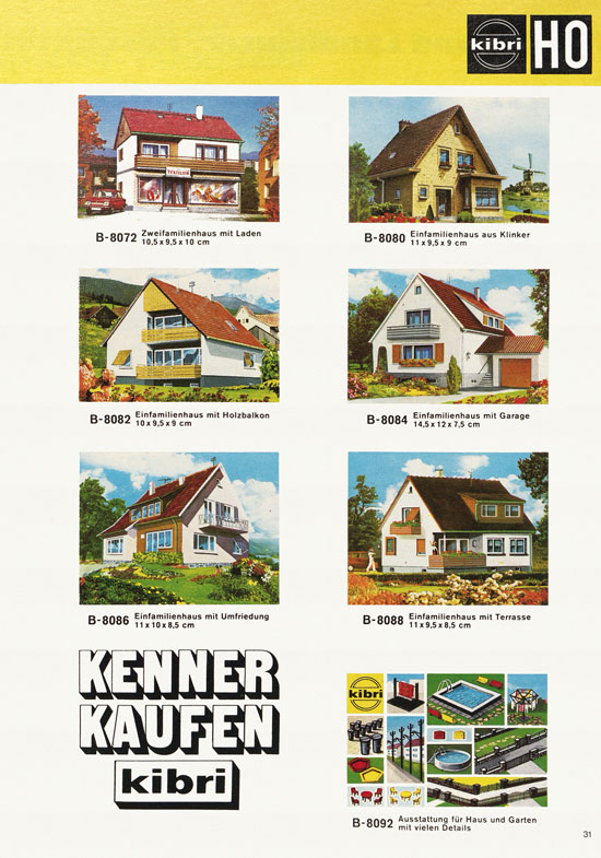 Seite 31 Kibri Modellbahn-Zubehör H0 + N Katalog 1974-1975