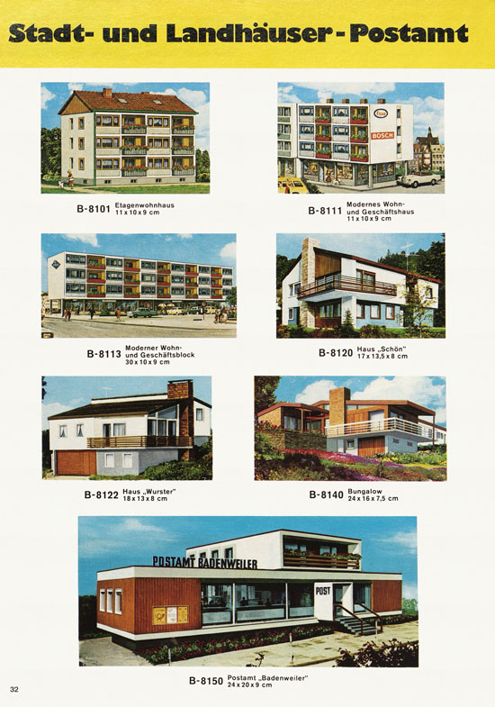 Seite 32 Kibri Modellbahn-Zubehör H0 + N Katalog 1974-1975
