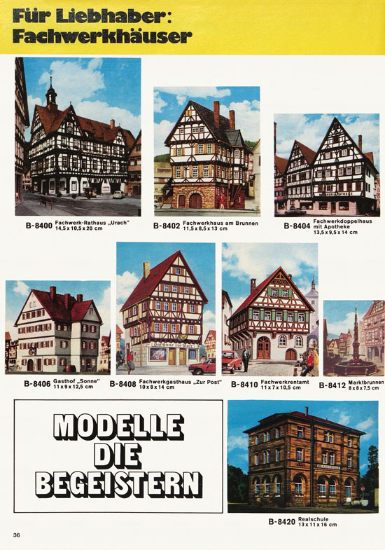 Seite 36 Kibri Modellbahn-Zubehör H0 + N Katalog 1974-1975