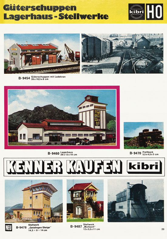 Seite 39 Kibri Modellbahn-Zubehör H0 + N Katalog 1974-1975