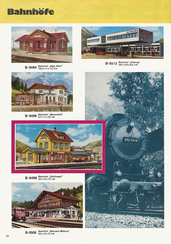 Seite 40 Kibri Modellbahn-Zubehör H0 + N Katalog 1974-1975