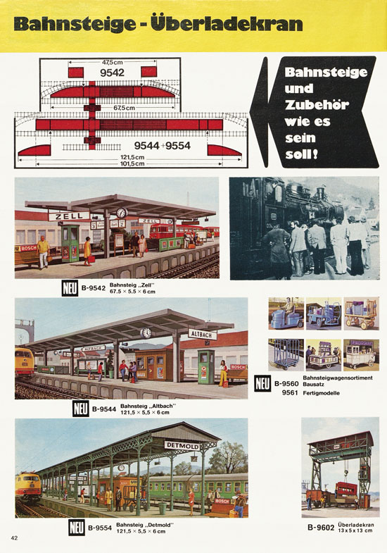 Seite 42 Kibri Modellbahn-Zubehör H0 + N Katalog 1974-1975