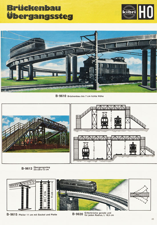 Seite 43 Kibri Modellbahn-Zubehör H0 + N Katalog 1974-1975