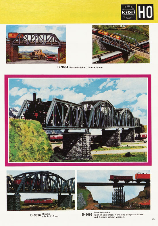 Seite 45 Kibri Modellbahn-Zubehör H0 + N Katalog 1974-1975