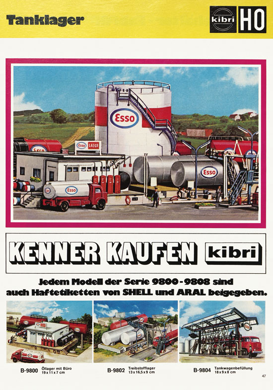 Seite 47 Kibri Modellbahn-Zubehör H0 + N Katalog 1974-1975