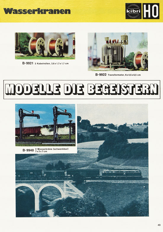 Seite 49 Kibri Modellbahn-Zubehör H0 + N Katalog 1974-1975