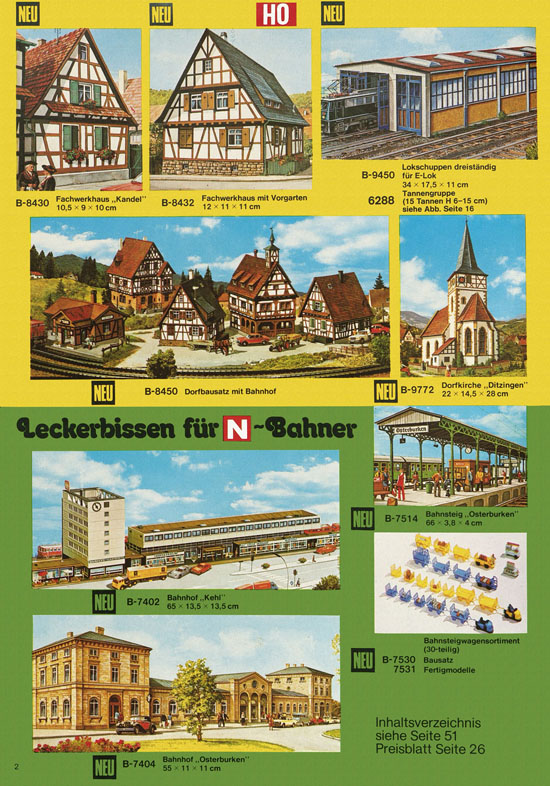 Kibri Modellbahn-Zubehör H0 + N Katalog 1975-1976