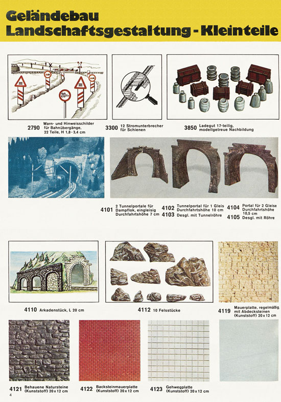 Seite 4 Kibri Modellbahn-Zubehör H0 + N Katalog 1975-1976