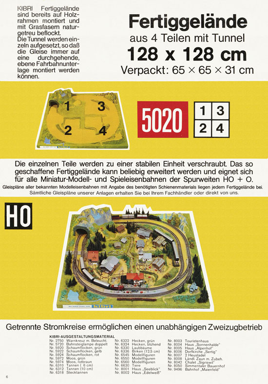 Kibri Modellbahn-Zubehör H0 + N Katalog 1975-1976