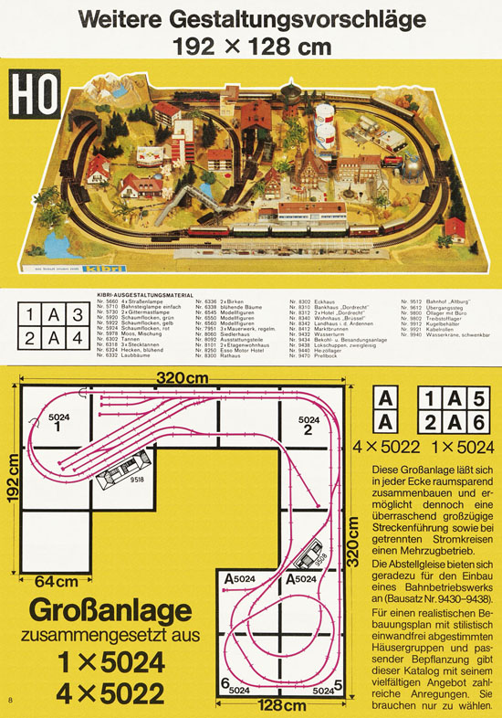 Kibri Modellbahn-Zubehör H0 + N Katalog 1975-1976