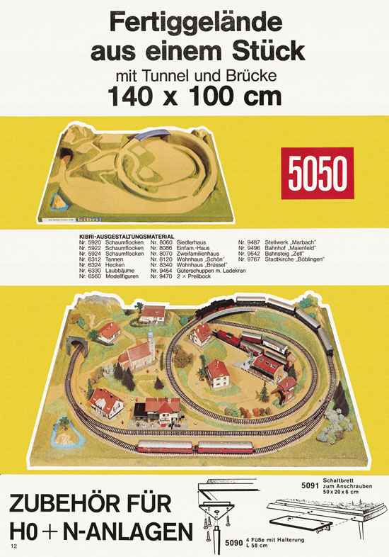 Seite 12 Kibri Modellbahn-Zubehör H0 + N Katalog 1975-1976