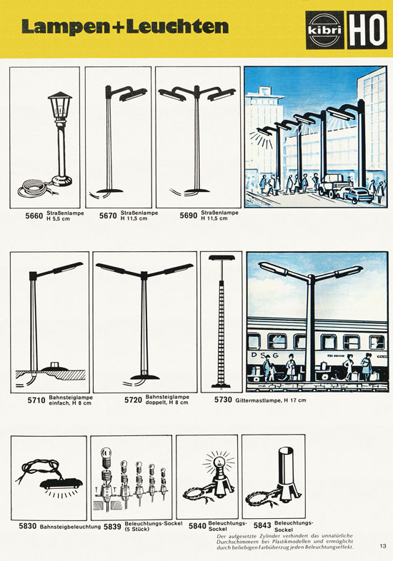 Seite 13 Kibri Modellbahn-Zubehör H0 + N Katalog 1975-1976
