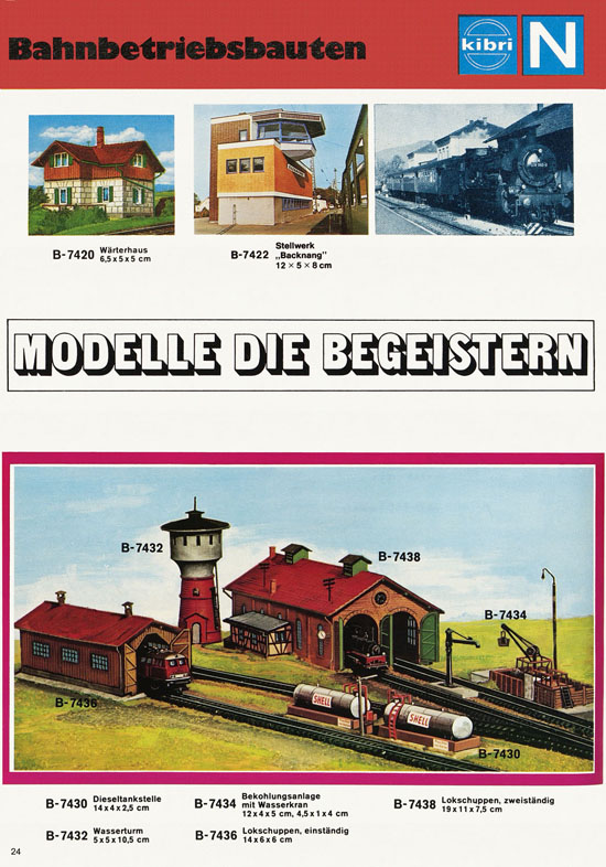 Kibri Modellbahn-Zubehör H0 + N Katalog 1975-1976