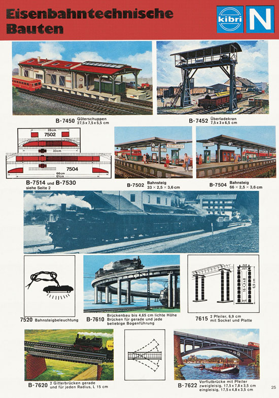 Kibri Modellbahn-Zubehör H0 + N Katalog 1975-1976