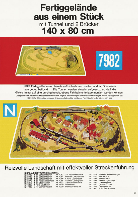 Seite 27 Kibri Modellbahn-Zubehör H0 + N Katalog 1975-1976
