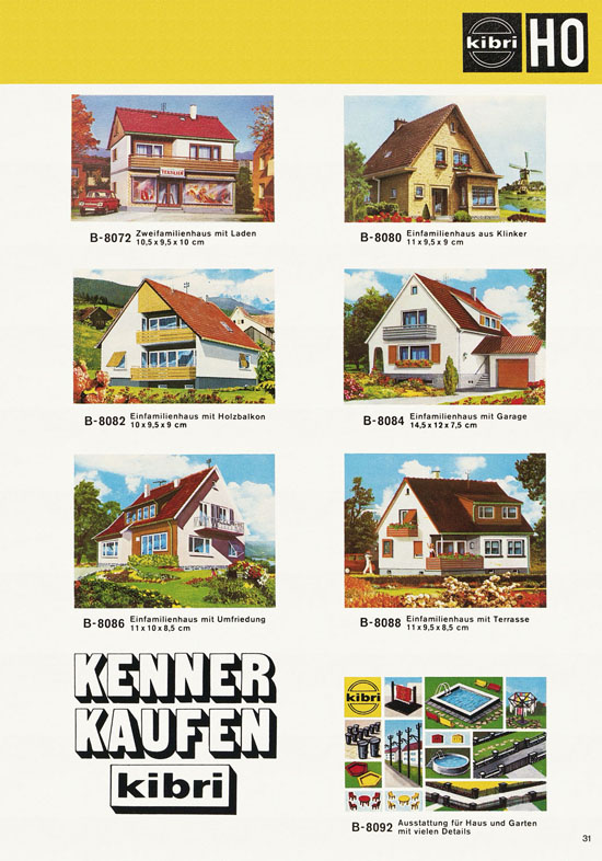 Kibri Modellbahn-Zubehör H0 + N Katalog 1975-1976