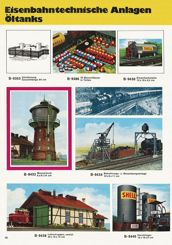 Seite 38 Kibri Modellbahn-Zubehör H0 + N Katalog 1975-1976