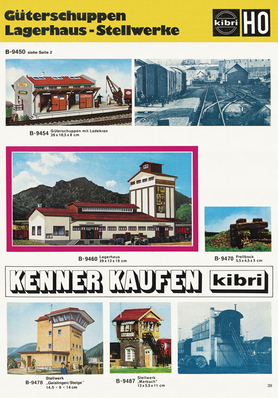 Seite 39 Kibri Modellbahn-Zubehör H0 + N Katalog 1975-1976