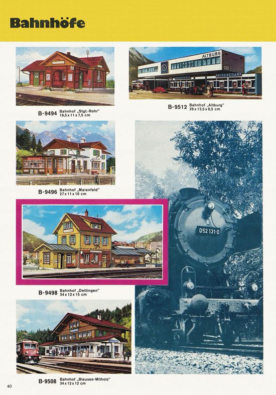 Seite 40 Kibri Modellbahn-Zubehör H0 + N Katalog 1975-1976