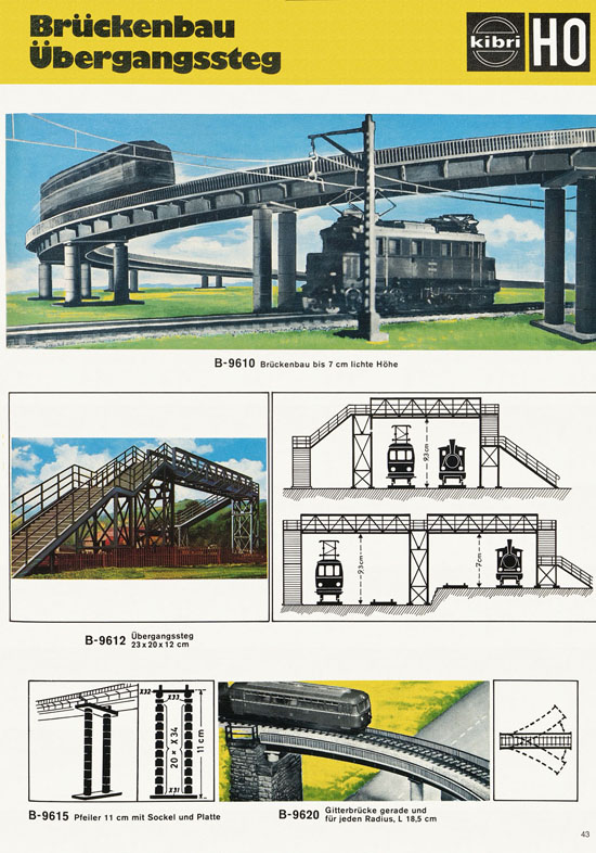 Kibri Modellbahn-Zubehör H0 + N Katalog 1975-1976