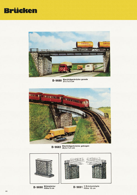 Seite 44 Kibri Modellbahn-Zubehör H0 + N Katalog 1975-1976