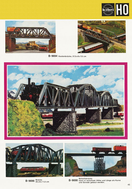 Seite 45 Kibri Modellbahn-Zubehör H0 + N Katalog 1975-1976