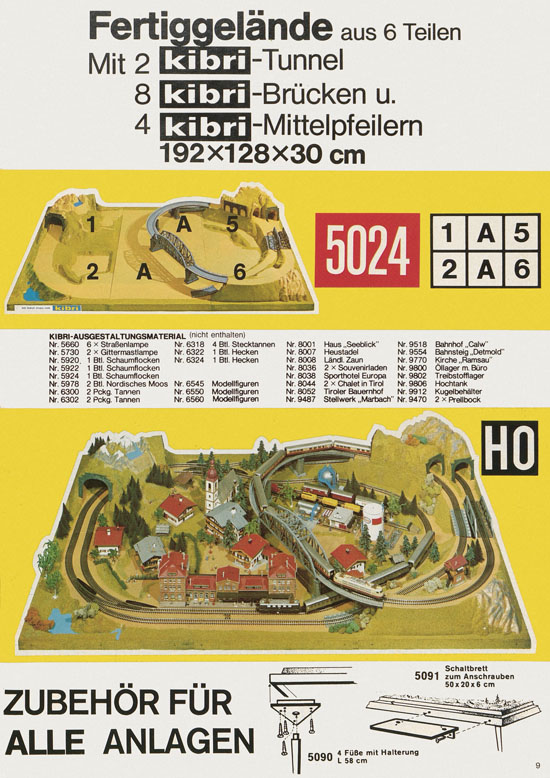 Seite 9 Kibri Katalog Modellbahn-Zubehör 1978-1979