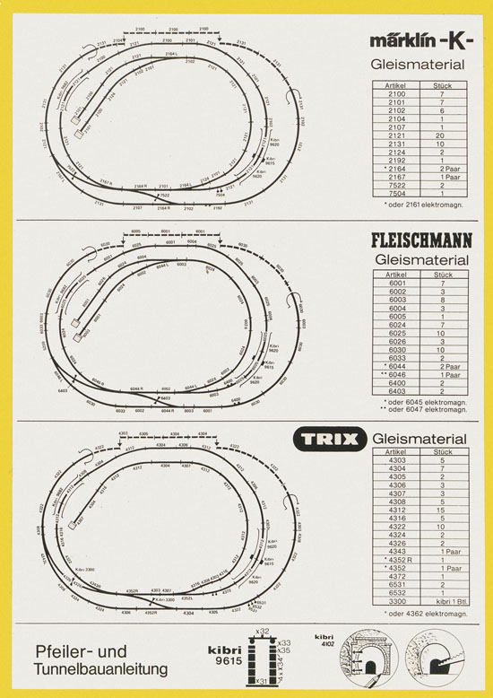 Kibri Katalog Modellbahn-Zubehör 1978-1979