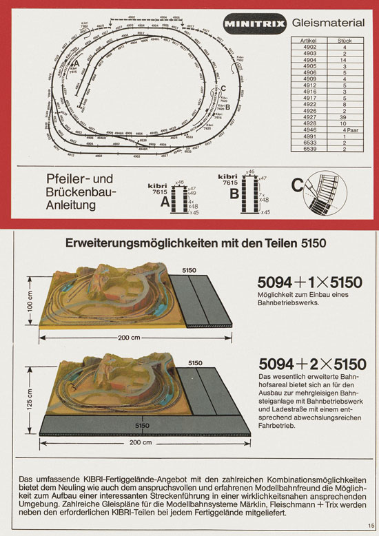 Kibri Katalog Modellbahn-Zubehör 1978-1979