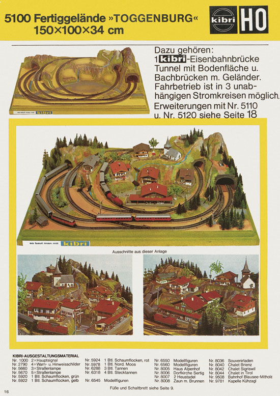 Seite 16 Kibri Katalog Modellbahn-Zubehör 1978-1979