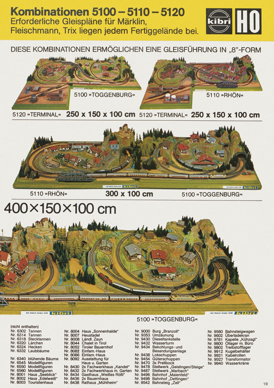Seite 19 Kibri Katalog Modellbahn-Zubehör 1978-1979