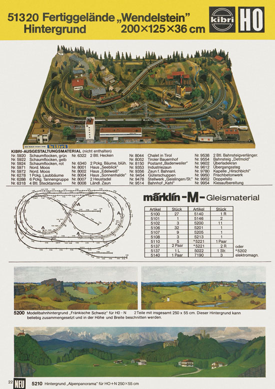 Seite 22 Kibri Katalog Modellbahn-Zubehör 1978-1979