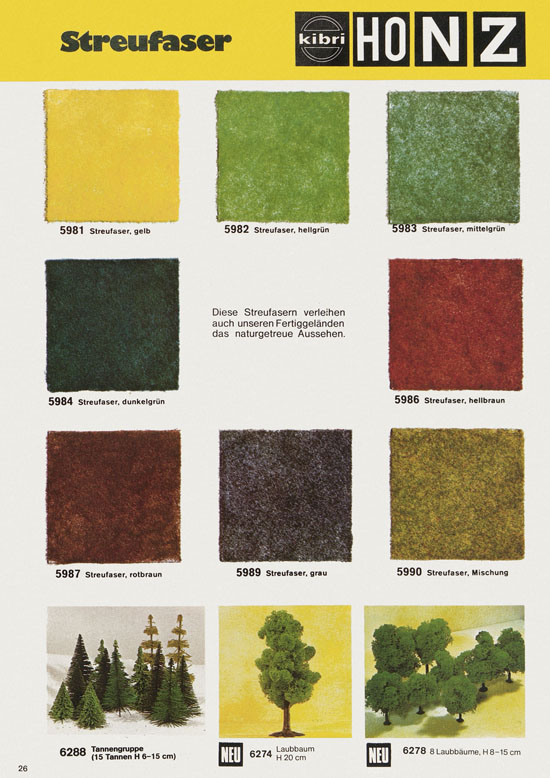 Seite 26 Kibri Katalog Modellbahn-Zubehör 1978-1979