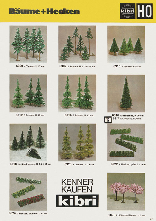 Seite 27 Kibri Katalog Modellbahn-Zubehör 1978-1979