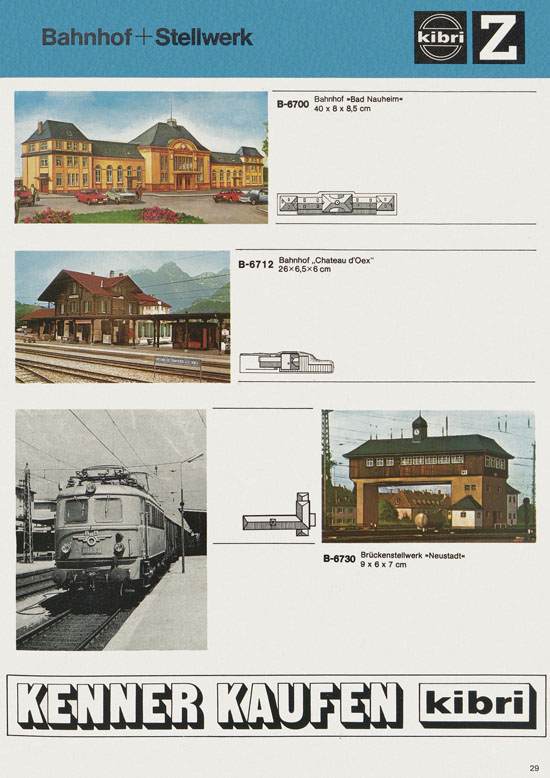 Seite 29 Kibri Katalog Modellbahn-Zubehör 1978-1979