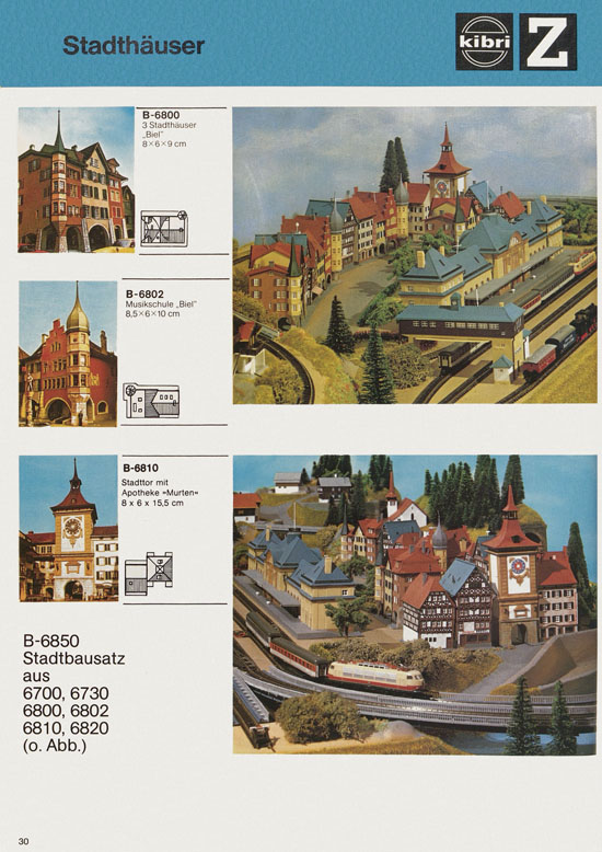 Seite 30 Kibri Katalog Modellbahn-Zubehör 1978-1979