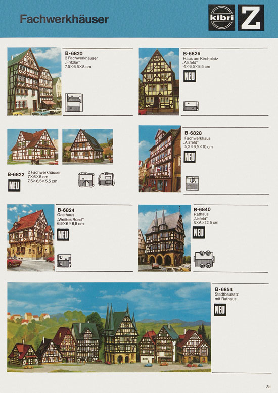 Seite 31 Kibri Katalog Modellbahn-Zubehör 1978-1979
