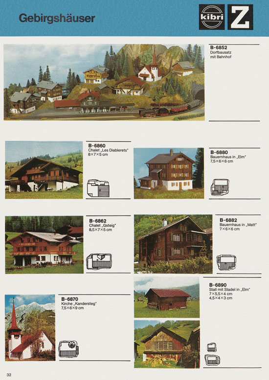 Seite 32 Kibri Katalog Modellbahn-Zubehör 1978-1979