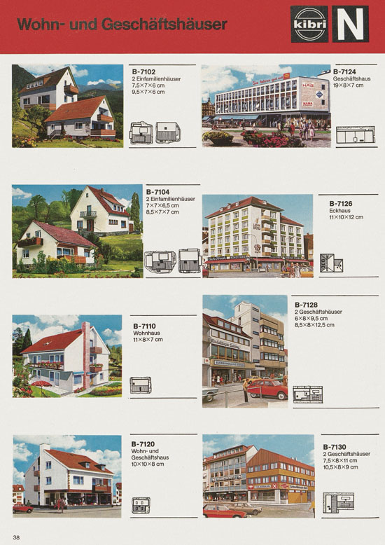 Seite 38 Kibri Katalog Modellbahn-Zubehör 1978-1979