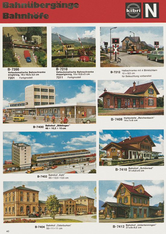 Seite 40 Kibri Katalog Modellbahn-Zubehör 1978-1979