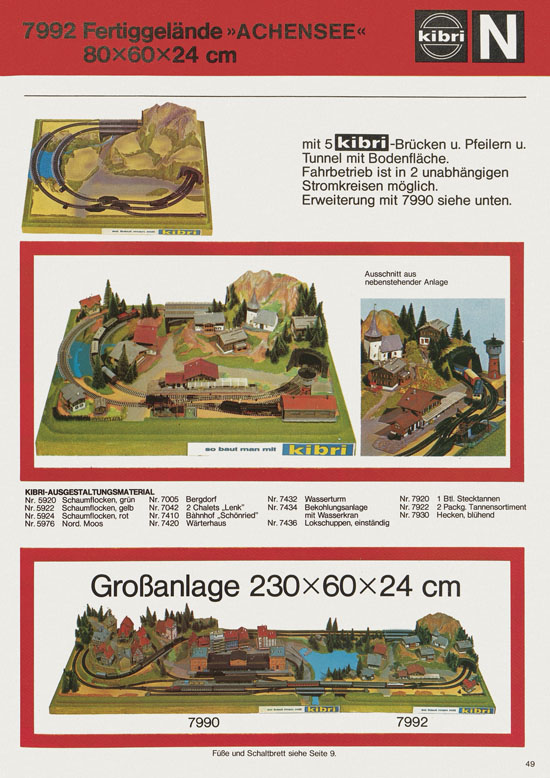 Seite 49 Kibri Katalog Modellbahn-Zubehör 1978-1979