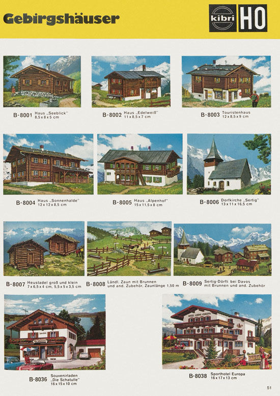 Seite 51 Kibri Katalog Modellbahn-Zubehör 1978-1979