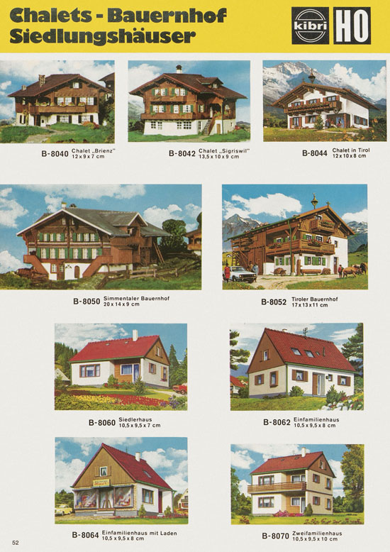 Seite 52 Kibri Katalog Modellbahn-Zubehör 1978-1979